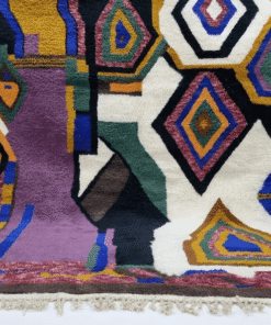 Purple and white Rug