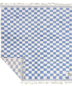LAIQA - White and Blue Rug - Beni Ourain Rug 9x9