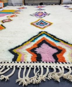 White and Light Pink Rug