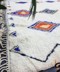 White and Light Pink Rug