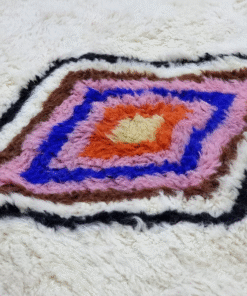 White and Light Pink Rug