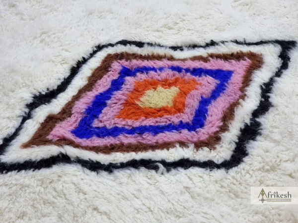 White and Light Pink Rug