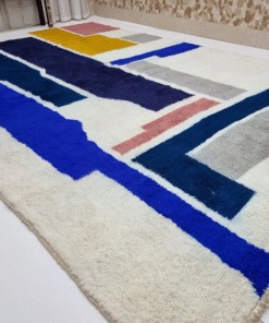 Dark Blue and White Rug