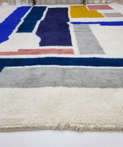 Dark Blue and White Rug