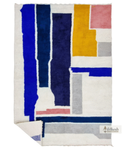 Dark Blue and White Rug