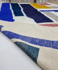 Dark Blue and White Rug