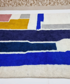 Dark Blue and White Rug