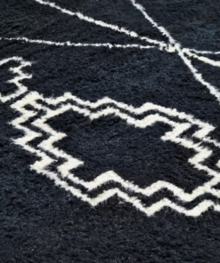 black and white rug