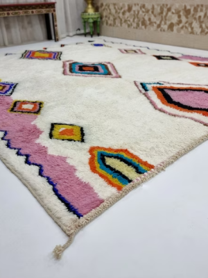 Large White and Pink Rug
