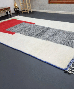 White and Red Rug