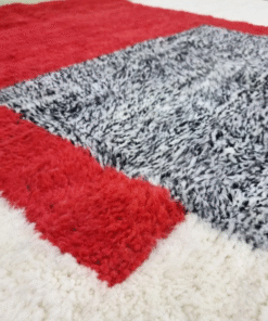 White and Red Rug