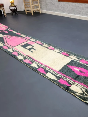 Black and Pink Runner