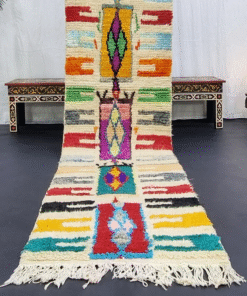 Cream and Red Runner