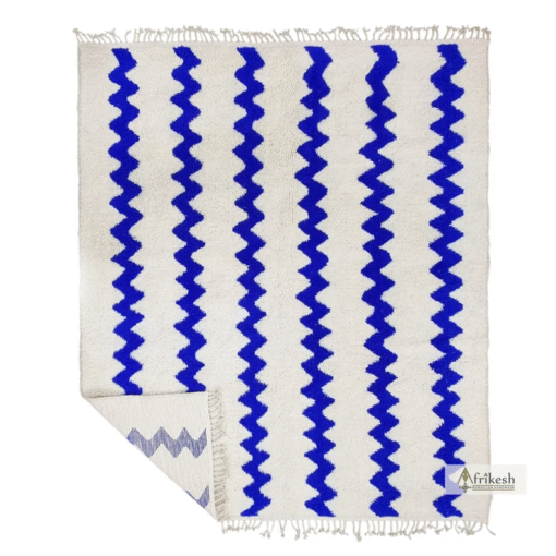 White and Blue Rug