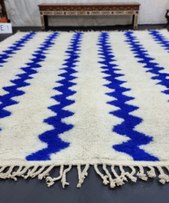 White and Blue Rug