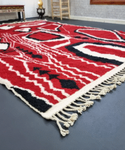 Red and White Rug