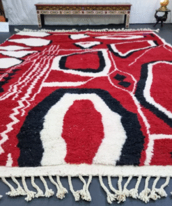 Red and White Rug