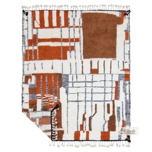 Brown and White Rug