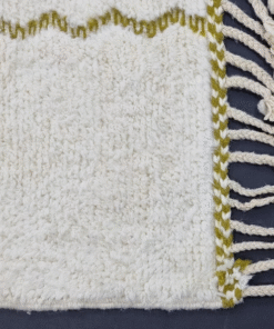 White and Olive Green Rug