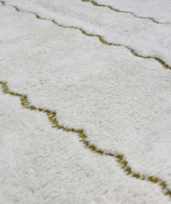 White and Olive Green Rug