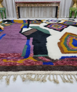Purple and white Rug