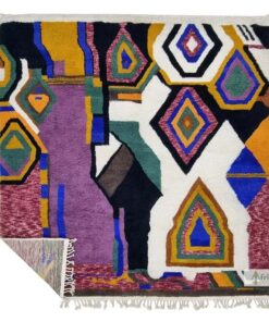 HABIBAH – Purple and white Rug – Beni Ourain Funky Custom Rugs