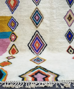 White and Light Pink Rug