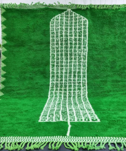 Green and White Rug