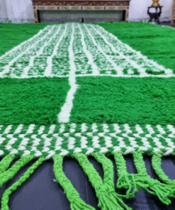 Green and White Rug