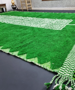 Green and White Rug