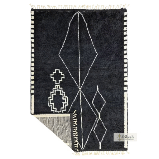 black and white rug