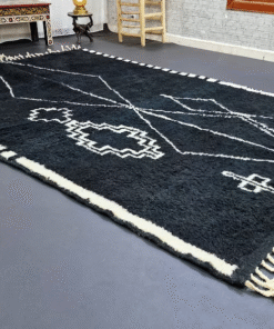 black and white rug
