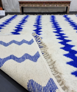 White and Blue Rug