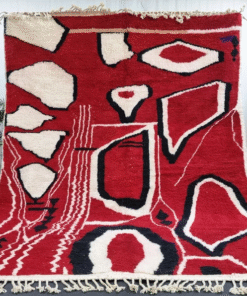 Red and White Rug