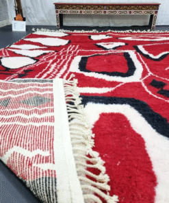 Red and White Rug