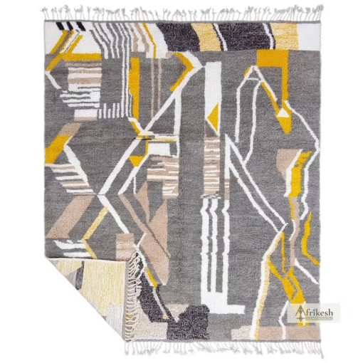 Gray and White Rug