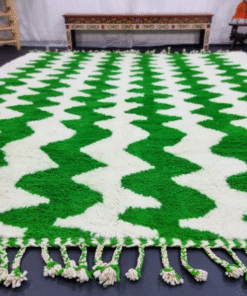 Green and White Rug