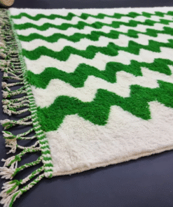 Green and White Rug