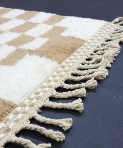 Light Brown and White Rug