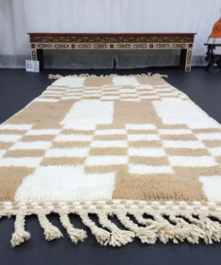 Light Brown and White Rug