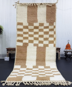 Light Brown and White Rug