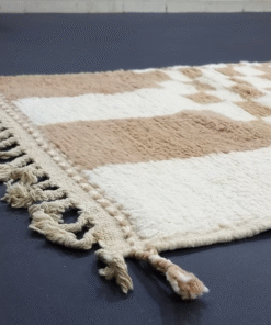 Light Brown and White Rug