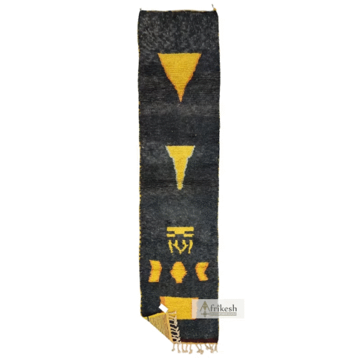 black and yellow rug