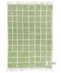 Green and White Rug