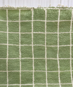 Green and White Rug