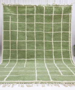 Green and White Rug