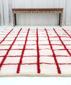 Red and White Rug