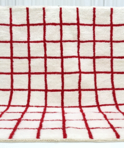 Red and White Rug