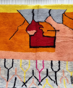 Beniourain Orange and Fuschia Rug