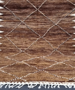 brown and white rug